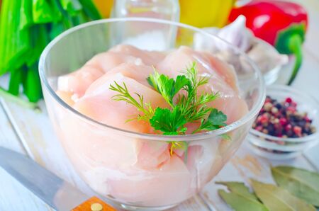 Raw chickenの写真素材