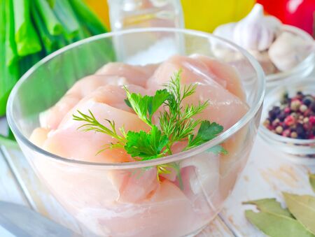 Raw chickenの写真素材