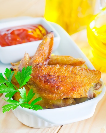 chicken wingsの写真素材
