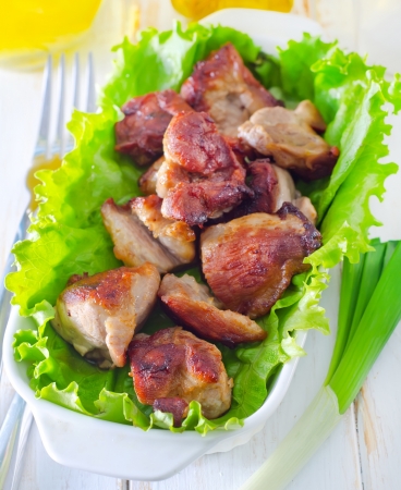 fried meatの写真素材