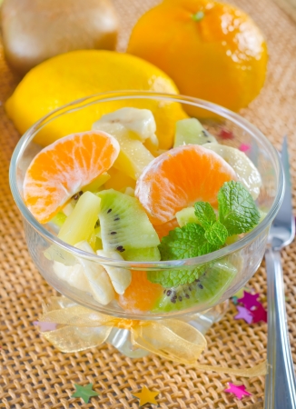 fruit saladの写真素材