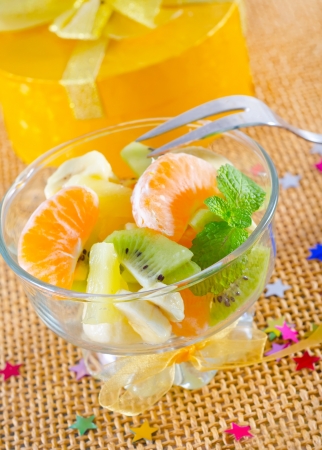 fruit saladの写真素材