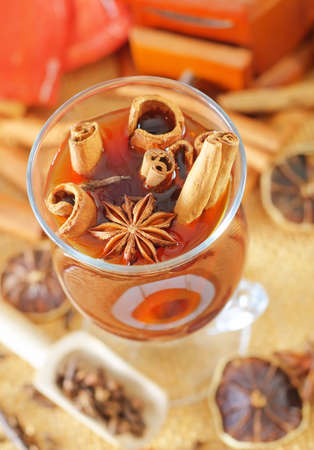 Cocoa and aroma spicesの写真素材