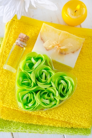 soap and oilの写真素材