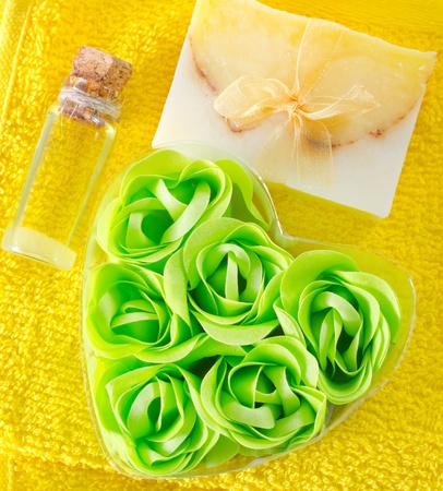 soap and oilの写真素材
