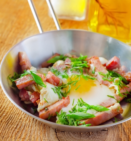 egg with sausagesの写真素材