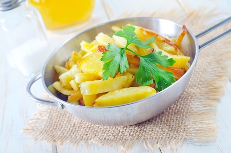 fried potatoの写真素材