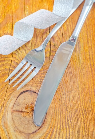 knife and forkの写真素材