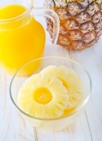 pineapple and juiceの写真素材
