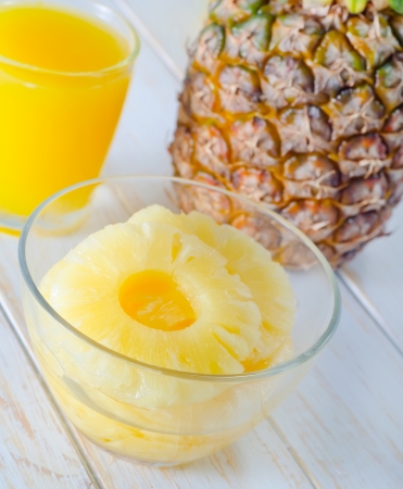 pineapple and juiceの写真素材