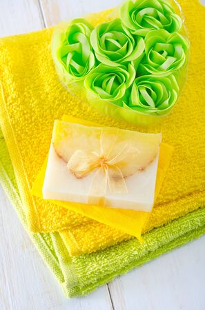 aroma salt and soapの写真素材