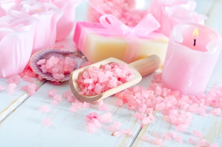 aroma salt and soapの写真素材