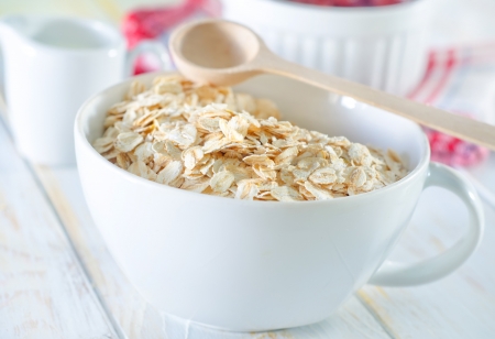 oat flakesの写真素材