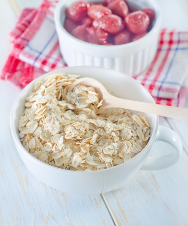 oat flakesの写真素材