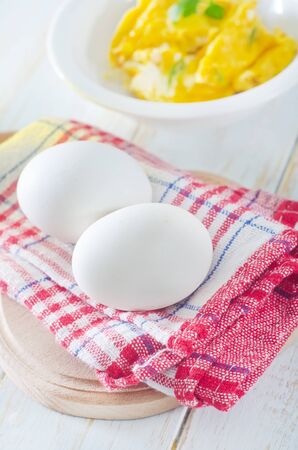 raw eggsの写真素材