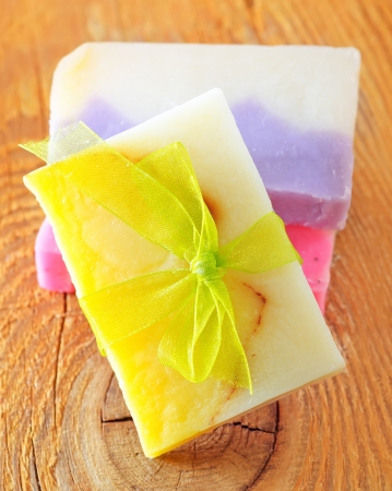 soap and saltの写真素材