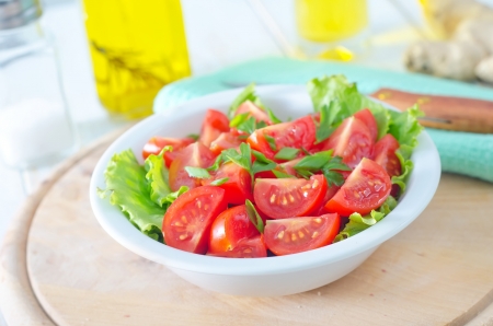 salad with tomatoの写真素材