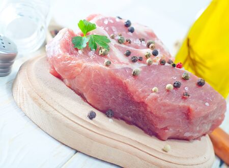 raw meatの写真素材