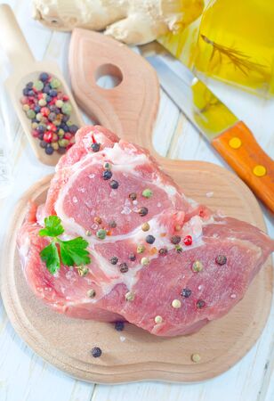 raw meatの写真素材