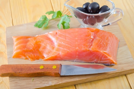 raw salmonの写真素材