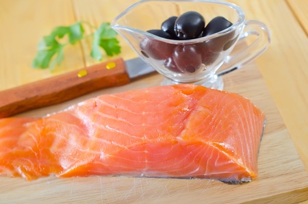 raw salmonの写真素材