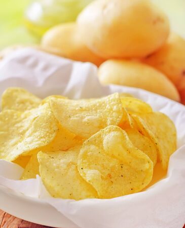 chips from potatoの写真素材