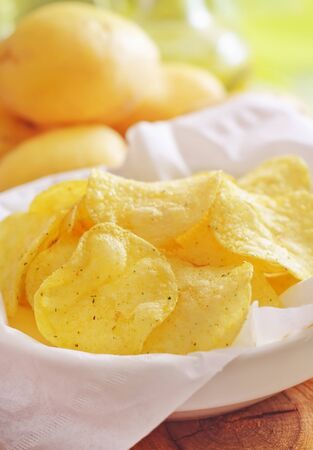 chips from potatoの写真素材