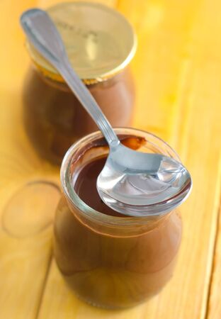chocolate puddingの写真素材