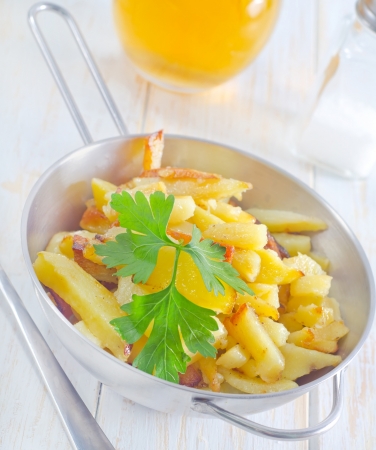 fried potatoの写真素材