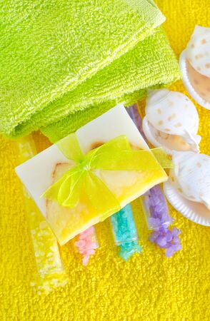 aroma soap and saltの写真素材