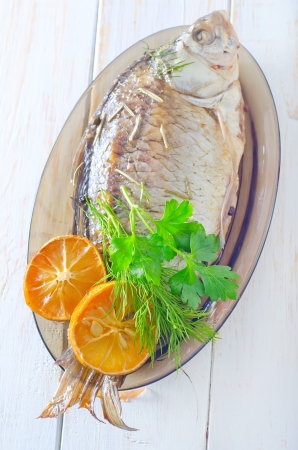 baked fishの写真素材