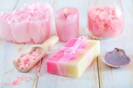 salt and soapの写真素材