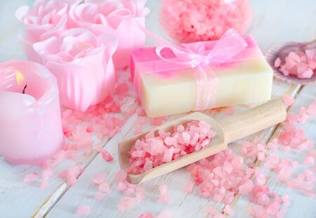 salt and soapの写真素材