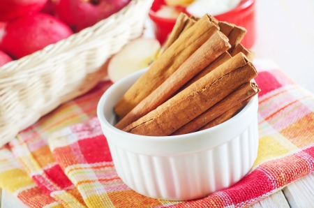 apples and cinnamonの写真素材