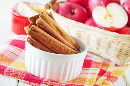apples and cinnamonの写真素材