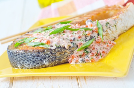 fried fishの写真素材