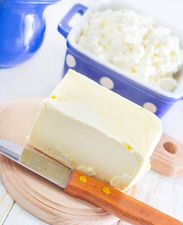 butter, milk and cottageの写真素材