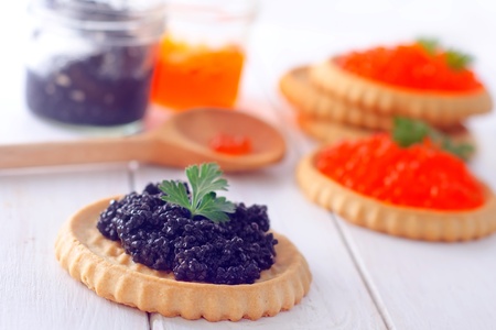 red and black caviarの写真素材