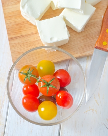feta and tomatoの写真素材