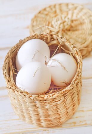 raw eggsの写真素材