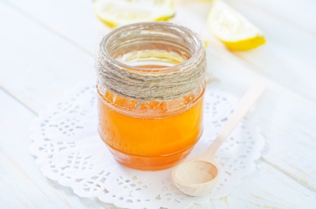 honey with lemonの写真素材