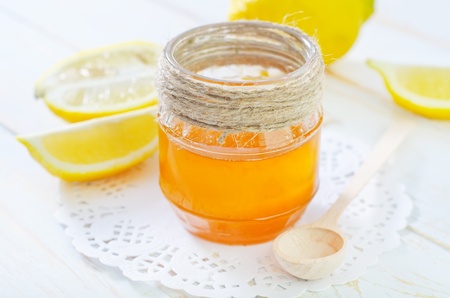 honey with lemonの写真素材