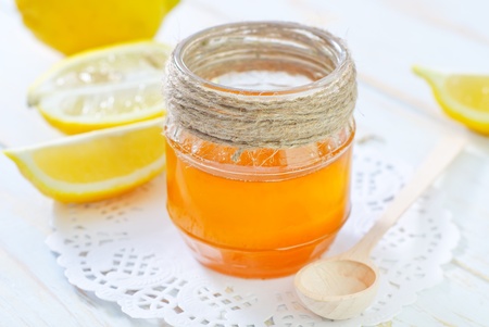 honey with lemonの写真素材