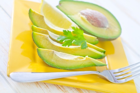 salad with avocadoの写真素材