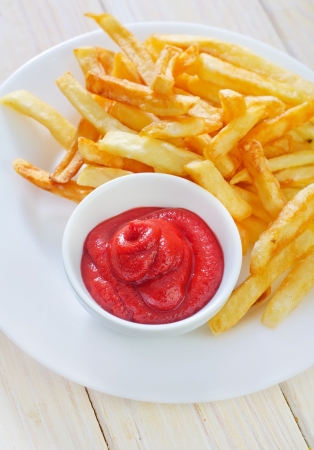 potato with sauceの写真素材
