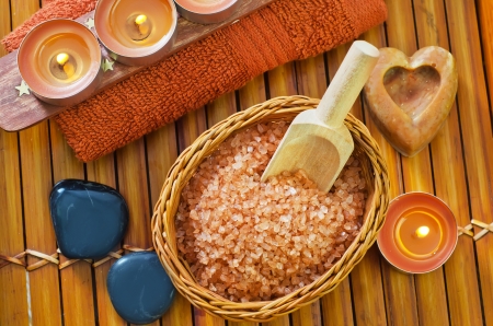 sea salt and soapの写真素材