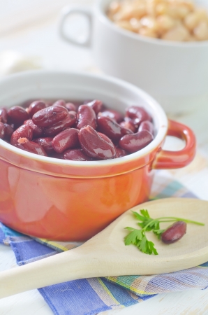 red and white beanの写真素材