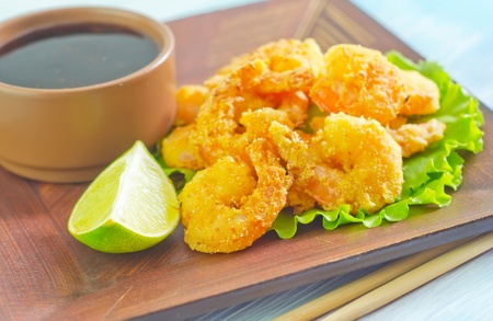 fried shrimpsの写真素材