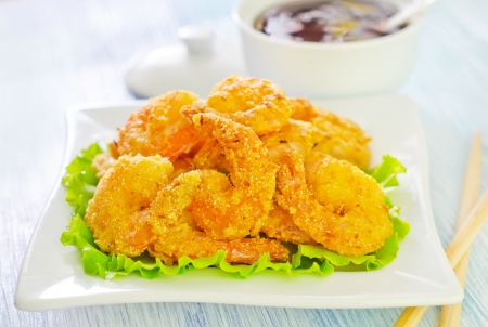 fried shrimpsの写真素材