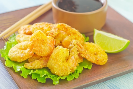 fried shrimpsの写真素材